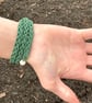 Hemp Bracelet. Bracelets. Green Wrap Bracelet. Hemp Jewellery. Casual Jewellery. - Image 2