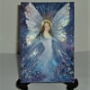 angel fairy glitter watercolour original art painting ( ref F 840 )