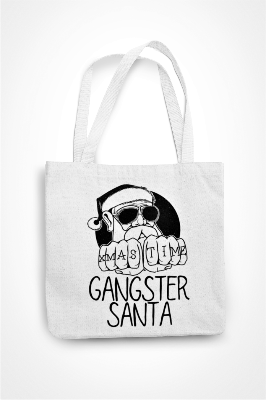 Gangster Santa  - Novelty Funny Christmas Tote Bag - Shopper Bag xmas Gift