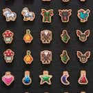 Pixel Art Wooden Pin Badge