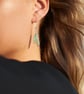 Ocean Sea Glass earrings Framed With Silver - Image 2