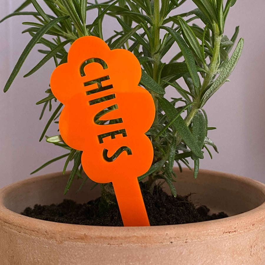 Chives herb marker, plant mum gifts for gardeners, unique gifts Yorkshire made