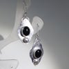 Onyx and silver earrings