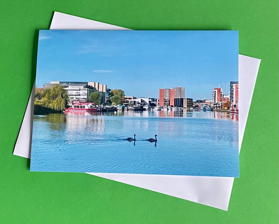 Brayford Pool Lincoln - Photographic Print Greetings Card