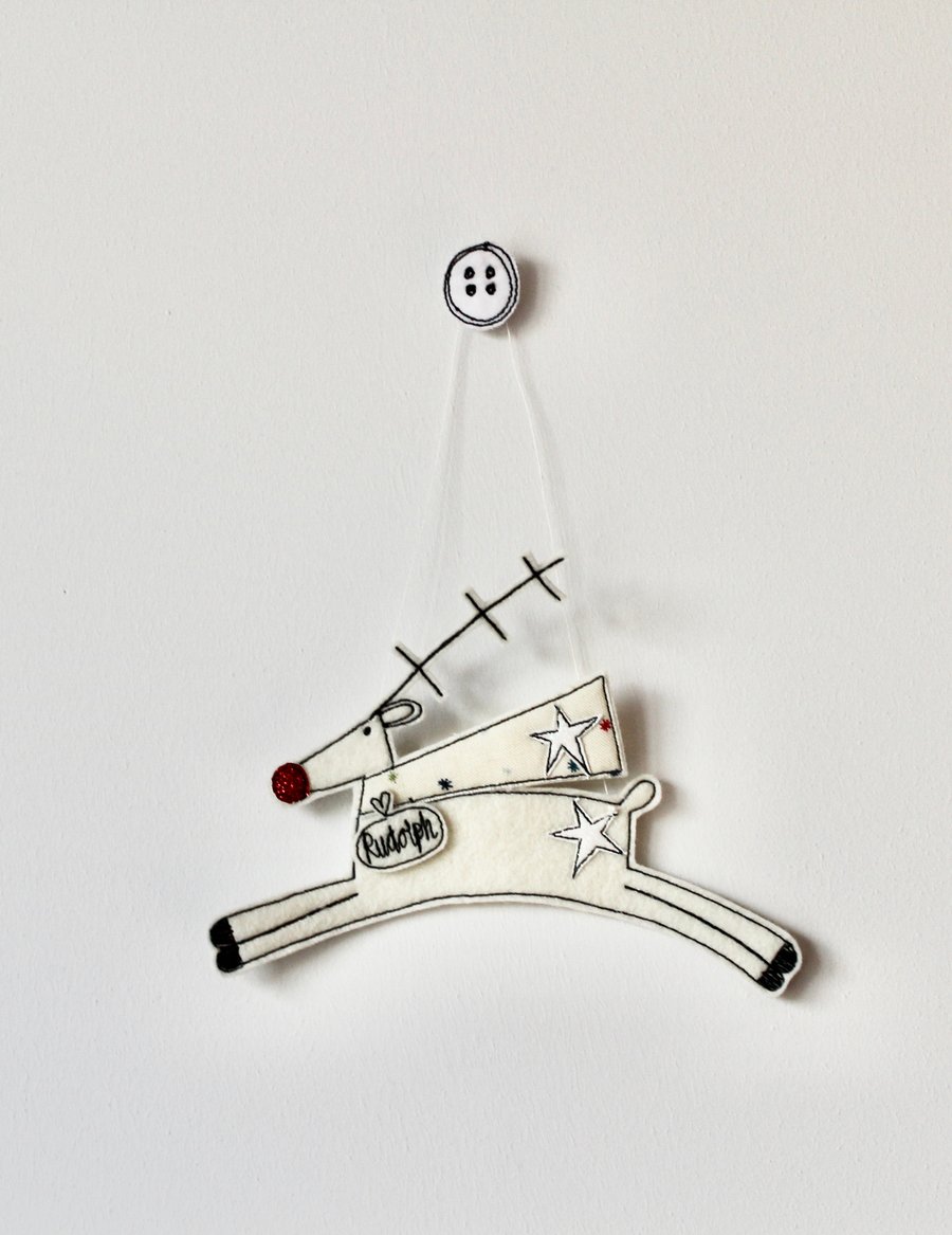 Special Order for Sherry - 'Large Prancing Rudolph' - Hanging Decoration