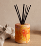 Handmade Sunrise Yellow and Orange Diffuser Bottle Holder for Home Fragrance