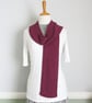 Hand Knit Scarf. Plum. - Image 3