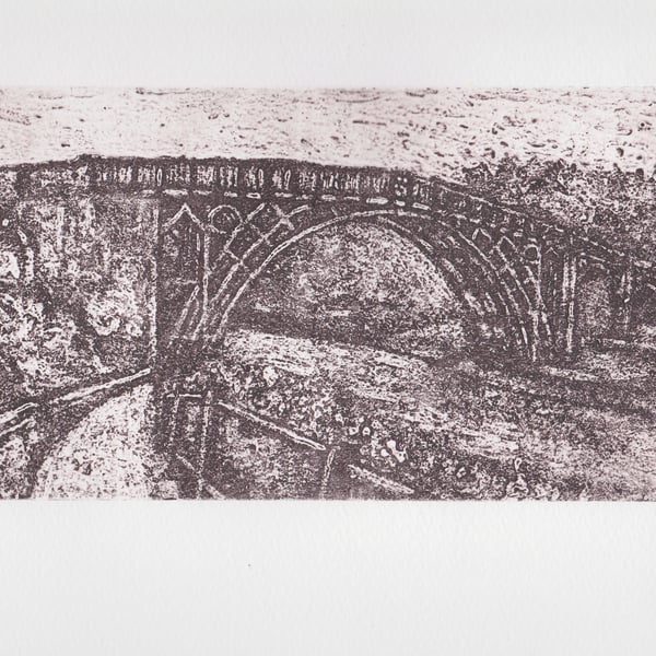 Ironbridge Limited Edition Hand Pulled Collagraph Print Shropshire