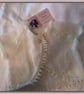 Hand-Knitted Ivory Sparkle Baby Bolero with Ruffle Trim – Newborn to 6 Months