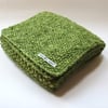 Scarf in Green Aran Tweed Wool