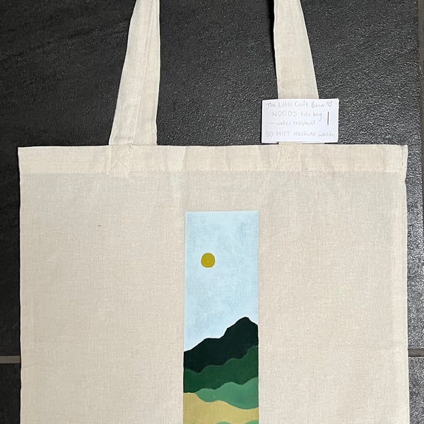 Hand-painted Landscape Scene Tote Bags