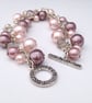 Pink Beaded Charm Bracelet - Image 3