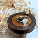 Sterling silver pebble ring 