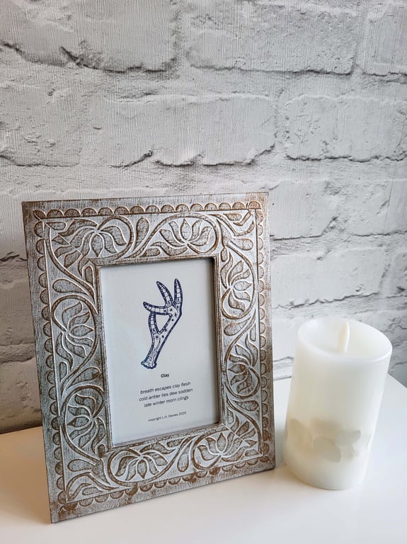 Perfectly Imperfect Haiku Poetry Art Print (Framed) - 'Clay' Limited Edition