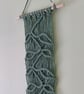 Mint Green Macrame Wall Hanging - Recycled Cotton - Boho Wall Decor. - Image 3