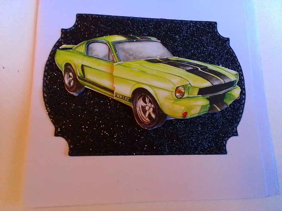 Sports car card. Blank card. ANy occasion card. CC827