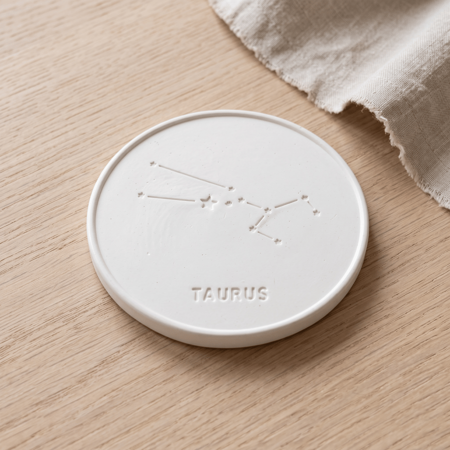 Taurus Star Sign Drinks Coaster - Sign of the Zodiac Birthday Gift