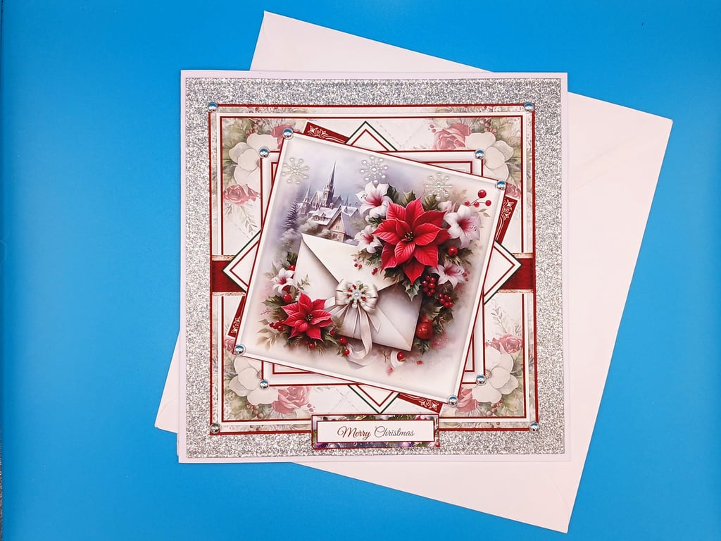 Christmas card, large, Handmade, Parents, Wife, Husband