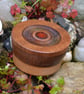 Small two wood pot - bowl with lid.