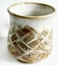 Caramel and Cream Patterned Glazed Mug - Hand Thrown Stoneware Ceramic Mug  - Image 3