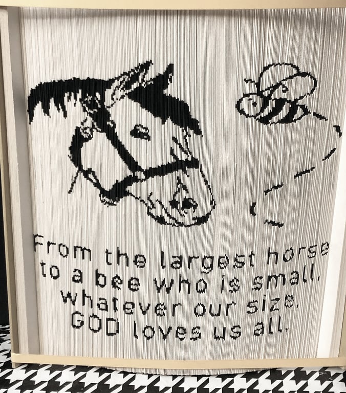 God's Love - Horse and Bee 180 CUT & FOLD Book Folding Pattern - EMAILED PDF