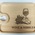 LASER ENGRAVED WINE & NIBBLES BOARD