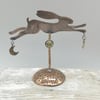 Decorative Copper Hare with Peridot 