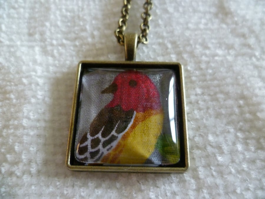 Bird Cameo Pendant
