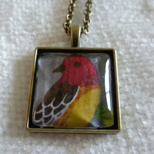 Bird Cameo Pendant