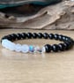 Snow Moon Bracelet, White Moon Phase Lunar Crystals 