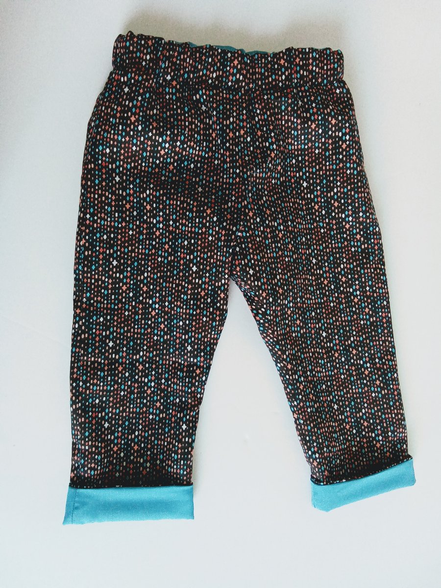 Trousers, 12-18 months, reversible Summer Trousers, unisex Cotton Trousers