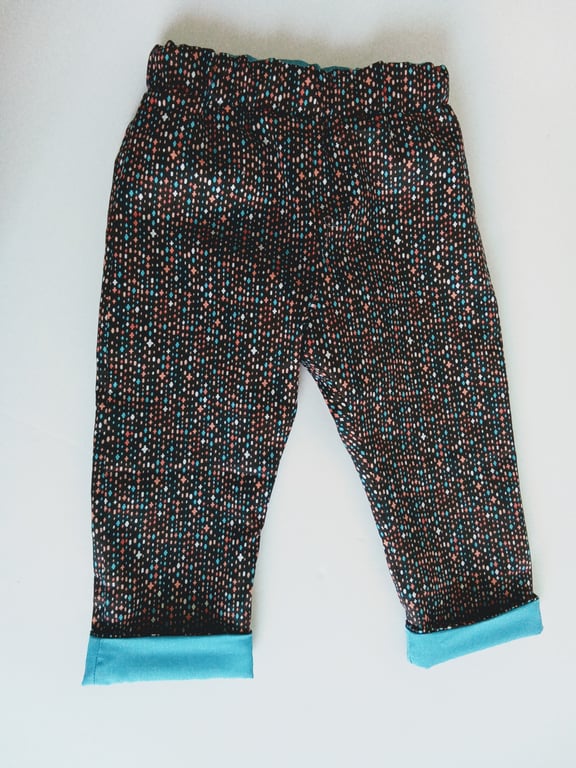 Trousers, 12-18 months, reversible Summer Trousers, unisex Cotton Trousers