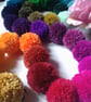 Wool Pompom Garland, 400cm, Colourful Boho Decor, Eclectic, Maximalism Interiors