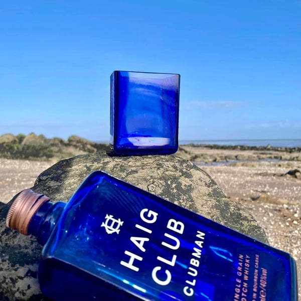 Haig Club Whisky Glass Upcycled Haig Club Glass Unique Gift for Whisky Lovers & 