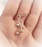 Wavy silver pendant with pebbles - Image 5