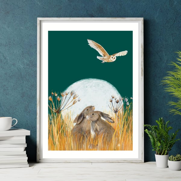 Hare Wall Art Illustration