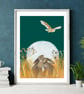 Hare Wall Art Illustration - Image 1