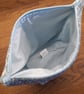 Blue Dogtooth, Houndstooth Make Up, Cosmetics Bag.  - Image 2