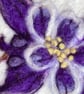 A Hand-Felted Aquilegia Textile Artwork - Image 3