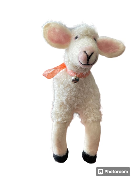 Needle felted lamb