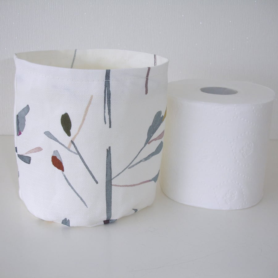 Toilet Roll Holder Loo Roll Storage Basket Bathroom Kitchen Grey Shampoo Tidy