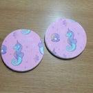 Set of 2 Hand Decorated Coasters