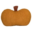 Mustard Yellow Boucle Pumpkin Cushion Autumn Fall Halloween Decor Pillow