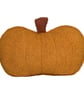 Mustard Yellow Boucle Pumpkin Cushion Autumn Fall Halloween Decor Pillow - Image 1