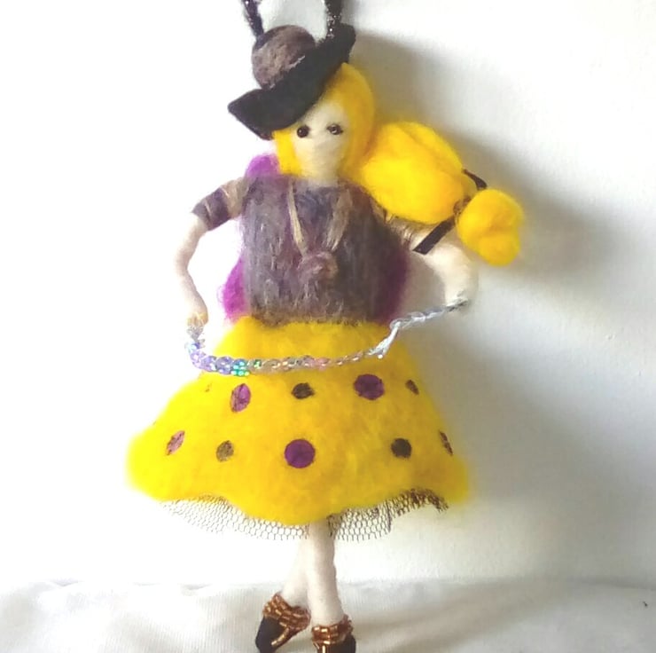 Felted Flower Girl, Art Doll, Waldorf Inspired,... Folksy