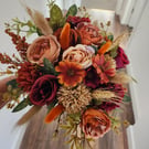 Cinnamon Spice Brides Bouquet and Grooms Buttonhole 