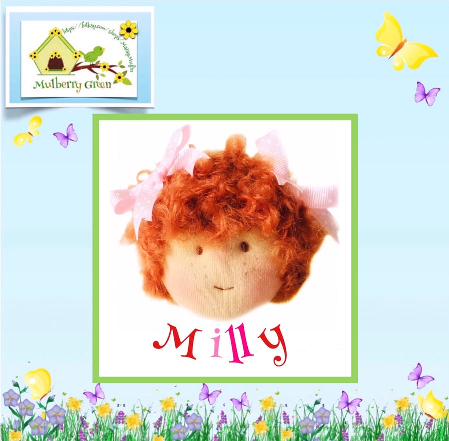 Milly Mason - a handcrafted Mulberry Green doll
