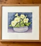 Framed original watercolour painting 'Pot of Primroses' - Image 2