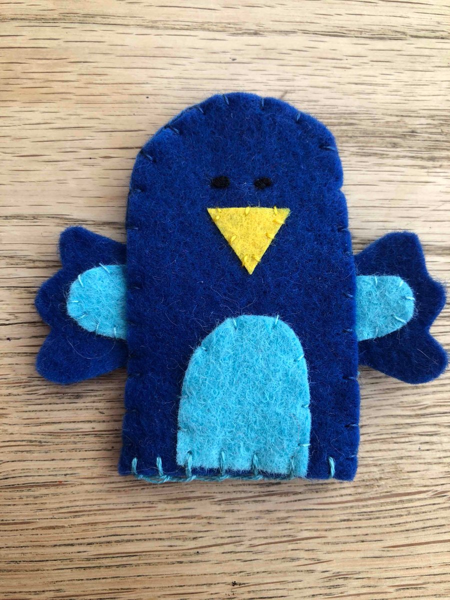 Bluebird of Peace Finger Puppet
