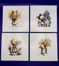 Cheddar the Mouse Set of 4 Ceramic Coasters - Image 2